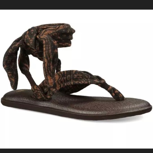 Sanuk Yoga Slinged Up Tie Ankles Tribal Sandals - Picture 2 of 14